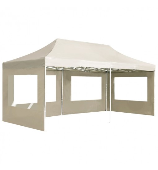 vidaXL Professional Folding Party Tent with Walls Aluminum 19.7'x9.8' Cream