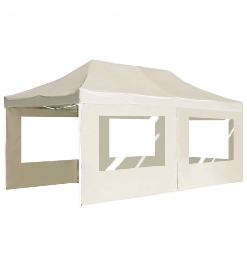 vidaXL Professional Folding Party Tent with Walls Aluminum 19.7'x9.8' Cream