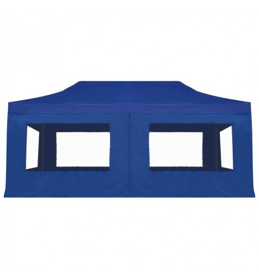 vidaXL Professional Folding Party Tent with Walls Aluminum 19.7'x9.8' Blue