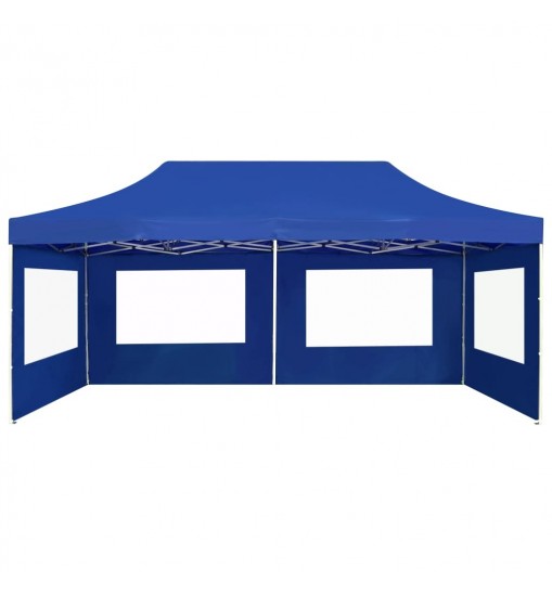 vidaXL Professional Folding Party Tent with Walls Aluminum 19.7'x9.8' Blue