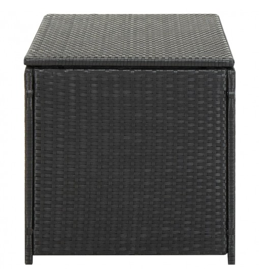 vidaXL Patio Storage Box Poly Rattan 39.3"x19.6"x19.6" Black