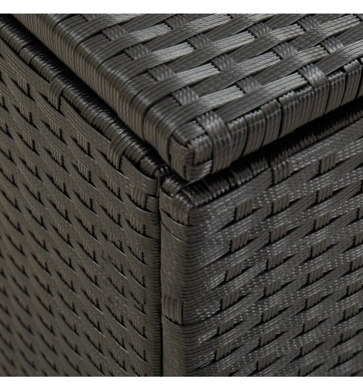 vidaXL Patio Storage Box Poly Rattan 39.3"x19.6"x19.6" Black