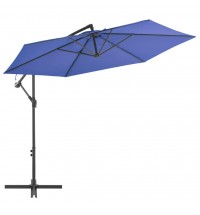 vidaXL Cantilever Umbrella with Aluminum Pole 118.1" Blue