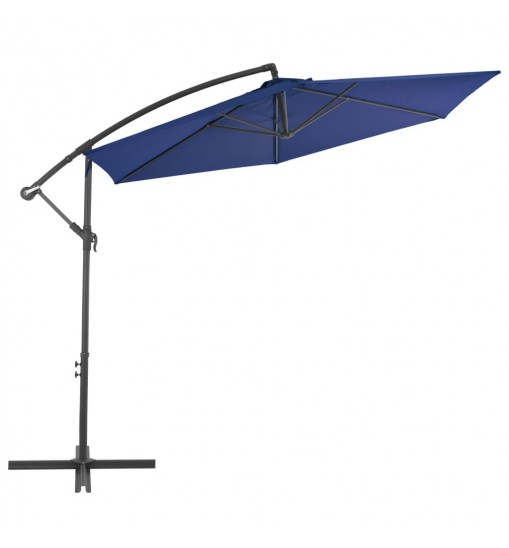 vidaXL Cantilever Umbrella with Aluminum Pole 118.1" Blue