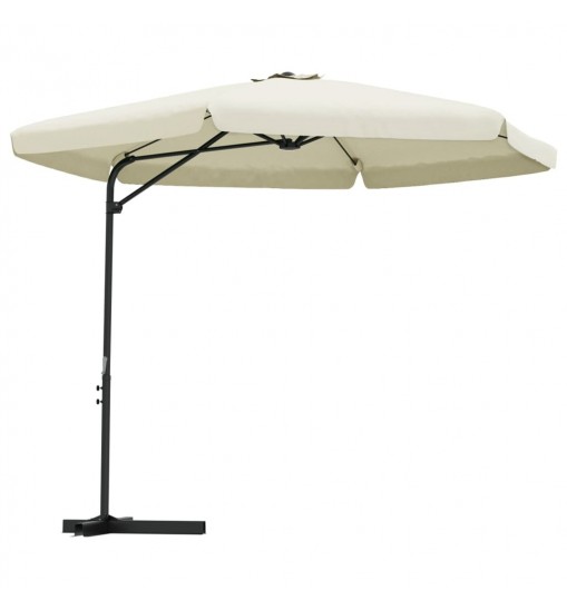 vidaXL Outdoor Parasol with Steel Pole 118.1" Sand White