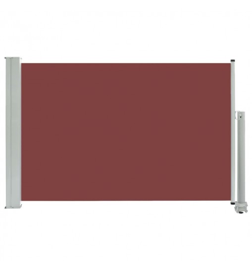 vidaXL Patio Retractable Side Awning 23.6"x118.1" Brown