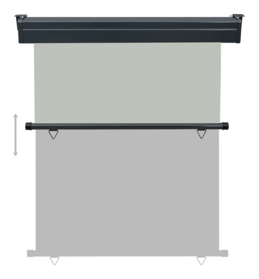 vidaXL Balcony Side Awning 55.1"x98.4" Gray