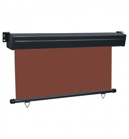 vidaXL Balcony Side Awning 55.1"x98.4" Brown