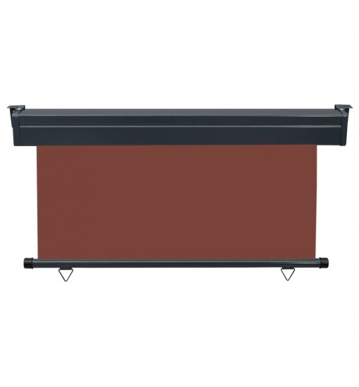 vidaXL Balcony Side Awning 55.1"x98.4" Brown