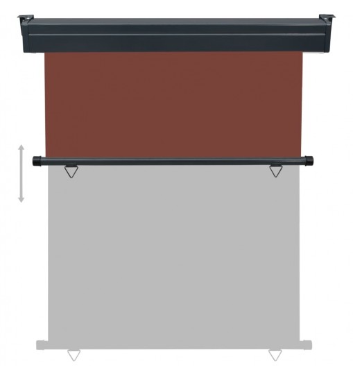 vidaXL Balcony Side Awning 55.1"x98.4" Brown