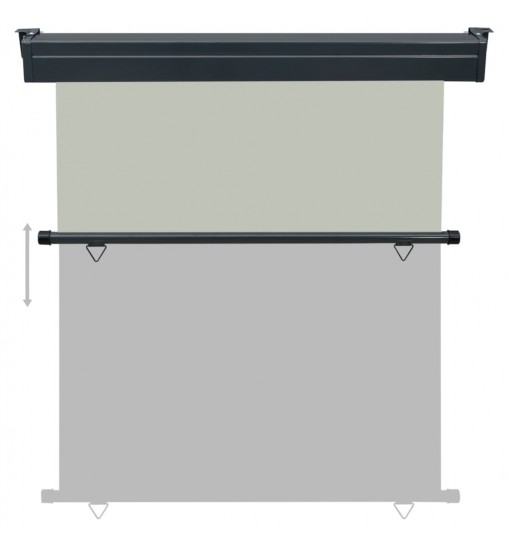 vidaXL Balcony Side Awning 63"x98.4" Gray