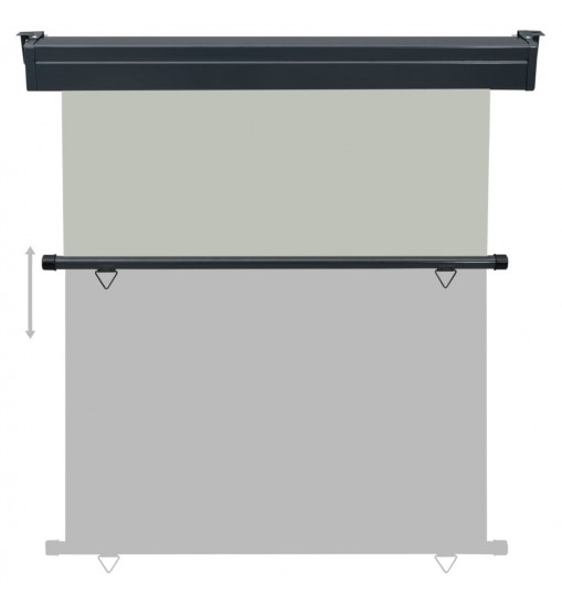 vidaXL Balcony Side Awning 66.9"x98.4" Gray