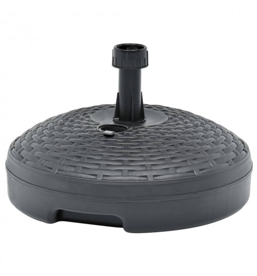 vidaXL Umbrella Base Sand/Water Filled 5.3 gal Anthracite Plastic Rattan