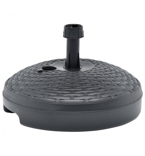 vidaXL Umbrella Base Sand/Water Filled 5.3 gal Anthracite Plastic Rattan