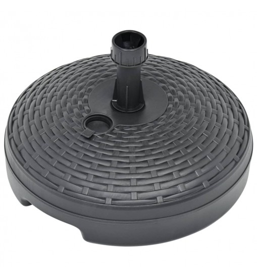 vidaXL Umbrella Base Sand/Water Filled 5.3 gal Anthracite Plastic Rattan