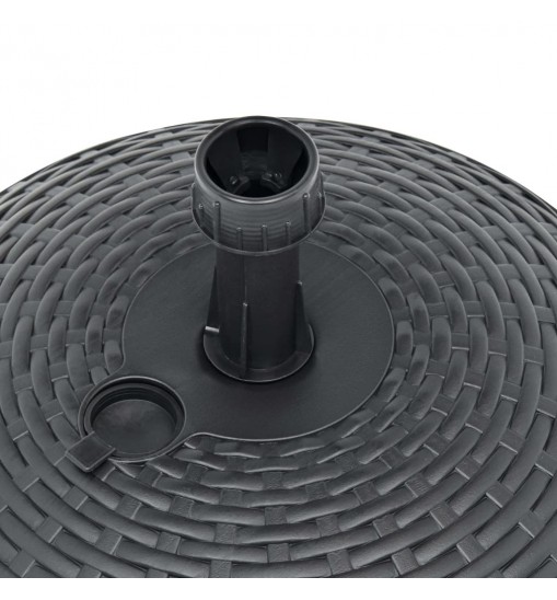 vidaXL Umbrella Base Sand/Water Filled 5.3 gal Anthracite Plastic Rattan