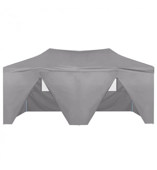 vidaXL Professional Folding Party Tent with 4 Sidewalls 9.8'x19.7' Steel Anthracite