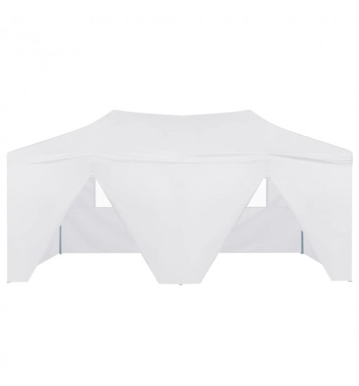 vidaXL Professional Folding Party Tent with 4 Sidewalls 9.8'x19.7' Steel White