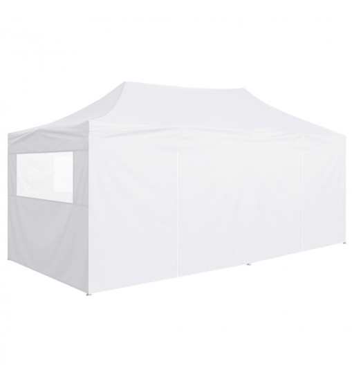 vidaXL Professional Folding Party Tent with 4 Sidewalls 9.8'x19.7' Steel White