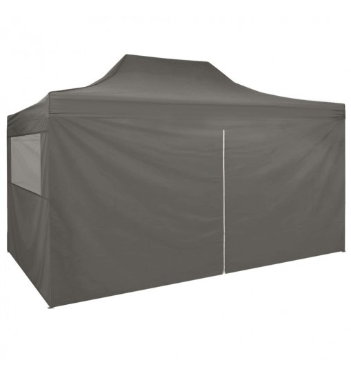 vidaXL Professional Folding Party Tent with 4 Sidewalls 9.8'x13.1' Steel Anthracite