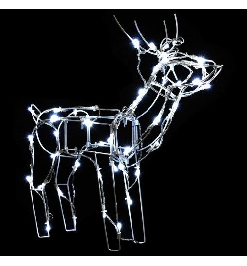 vidaXL 3 Piece Christmas Light Display Reindeers 229 LEDs