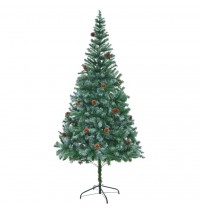 vidaXL Artificial Christmas Tree with Pinecones 7 ft