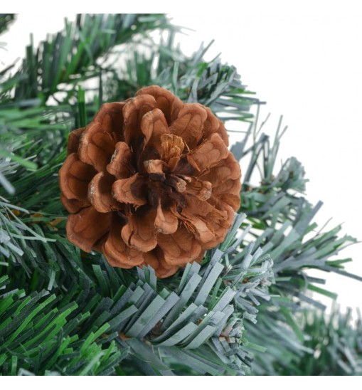 vidaXL Artificial Christmas Tree with Pinecones 7 ft