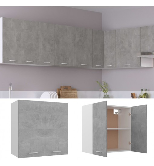 vidaXL Hanging Cabinet Concrete Gray 23.6"x12.2"x23.6" Engineered Wood