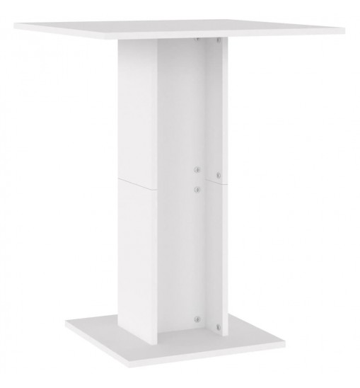 vidaXL Bistro Table White 23.6"x23.6"x29.5" Engineered Wood