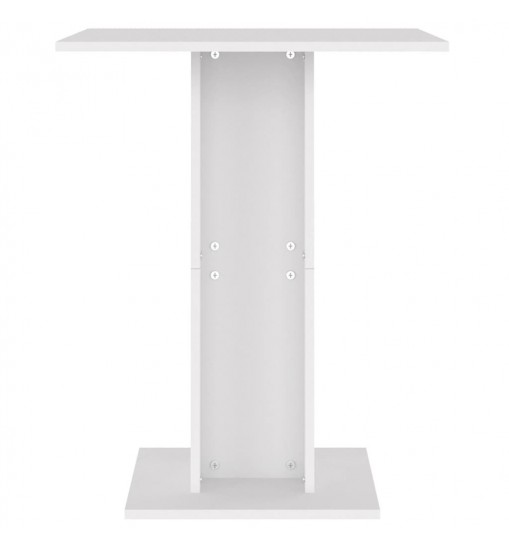 vidaXL Bistro Table White 23.6"x23.6"x29.5" Engineered Wood