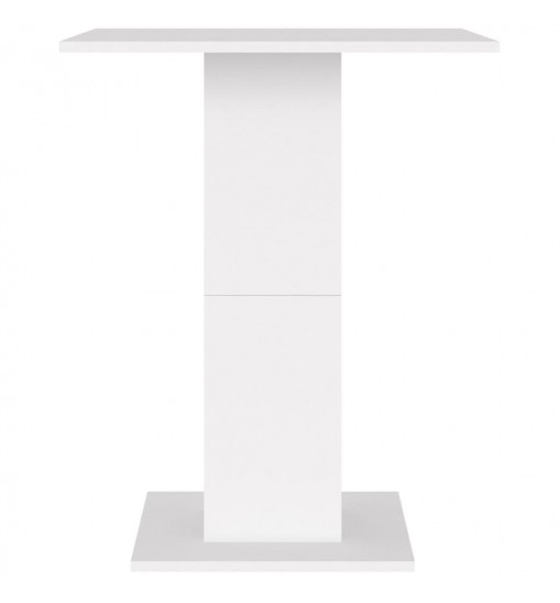 vidaXL Bistro Table White 23.6"x23.6"x29.5" Engineered Wood