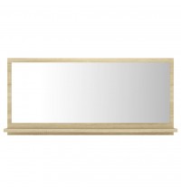 vidaXL Bathroom Mirror Sonoma Oak 31.5"x4.1"x14.6" Engineered Wood