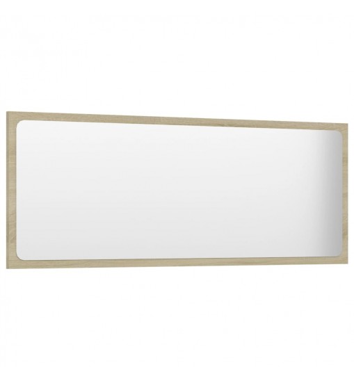 vidaXL Bathroom Mirror Sonoma Oak 39.4"x0.6"x14.6" Engineered Wood