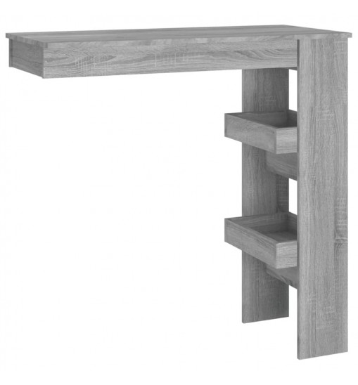 vidaXL Wall Bar Table Gray Sonoma 40.2"x17.7"x40.7" Engineered Wood