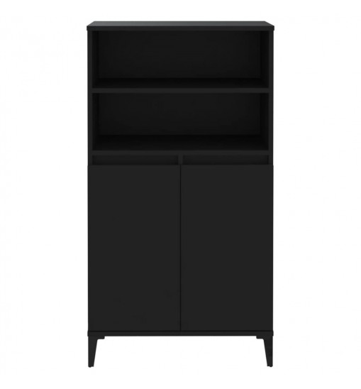 vidaXL Highboard Black 23.6"x14.2"x43.3" Engineered Wood