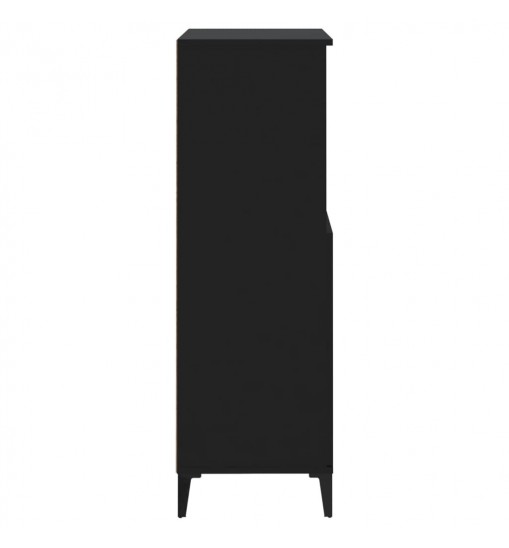 vidaXL Highboard Black 23.6"x14.2"x43.3" Engineered Wood