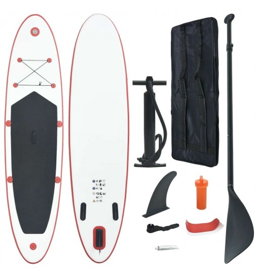 Stand Up Paddle Board Set SUP Surfboard Inflatable Red and White