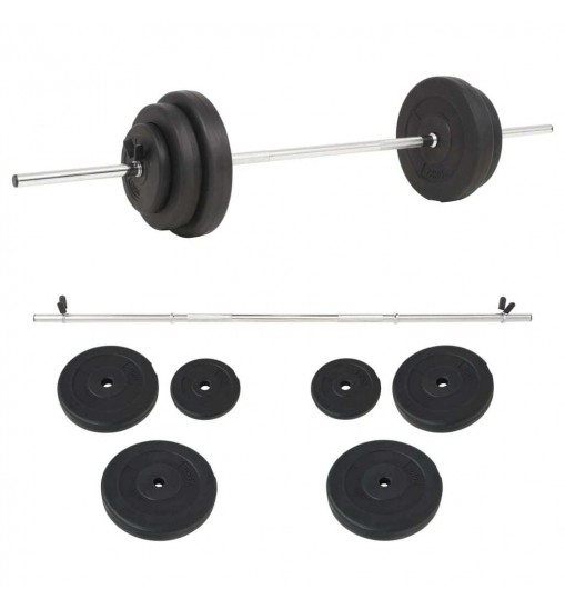 vidaXL Barbell Set 66.1 lb