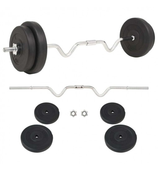 vidaXL Barbell Set 66.1 lb