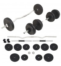 vidaXL Barbell and Dumbbell Set 66.1 lb