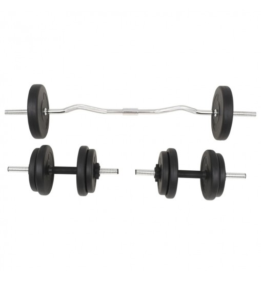 vidaXL Barbell and Dumbbell Set 66.1 lb