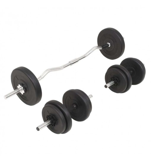 vidaXL Barbell and Dumbbell Set 66.1 lb