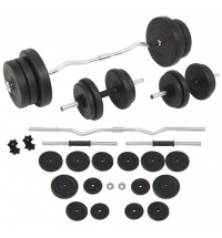 vidaXL Barbell and Dumbbell Set 132.3 lb