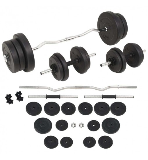 vidaXL Barbell and Dumbbell Set 132.3 lb