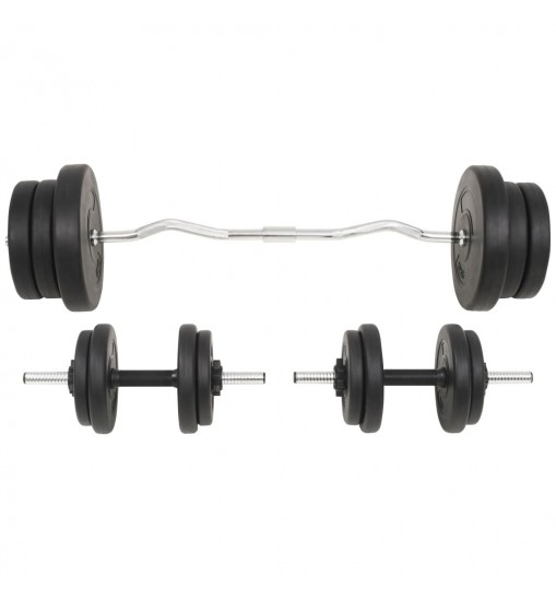 vidaXL Barbell and Dumbbell Set 132.3 lb