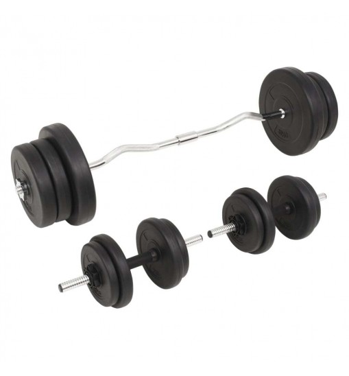 vidaXL Barbell and Dumbbell Set 132.3 lb