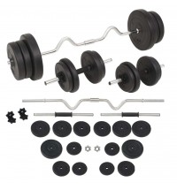 vidaXL Barbell and Dumbbell Set 132.3 lb