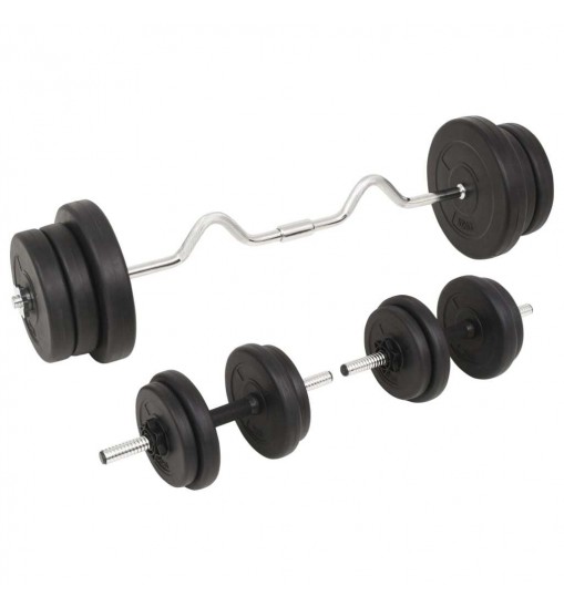 vidaXL Barbell and Dumbbell Set 132.3 lb