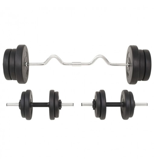 vidaXL Barbell and Dumbbell Set 132.3 lb