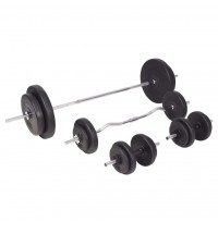 vidaXL Barbell and Dumbbell Set 198.4 lb